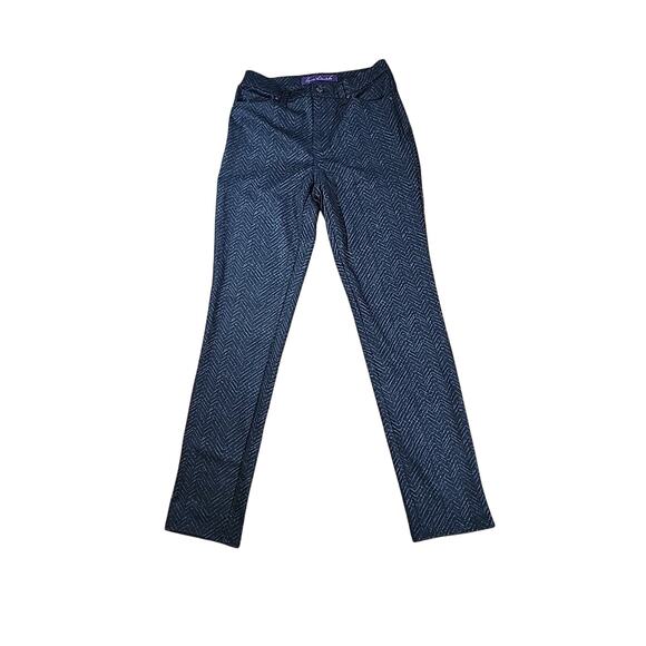 Gloria Vanderbilt Amanda Straight Leg Womens 4 Pants Geometric Aztec Tribal - Picture 1 of 8